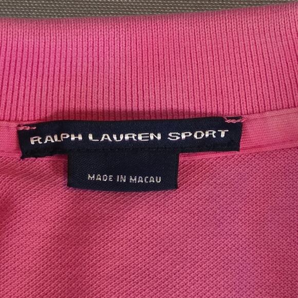 Ralph Lauren Sport Polo Shirt XL Pink Cotton Short Sleeve Made in Macau - Picture 3 of 15